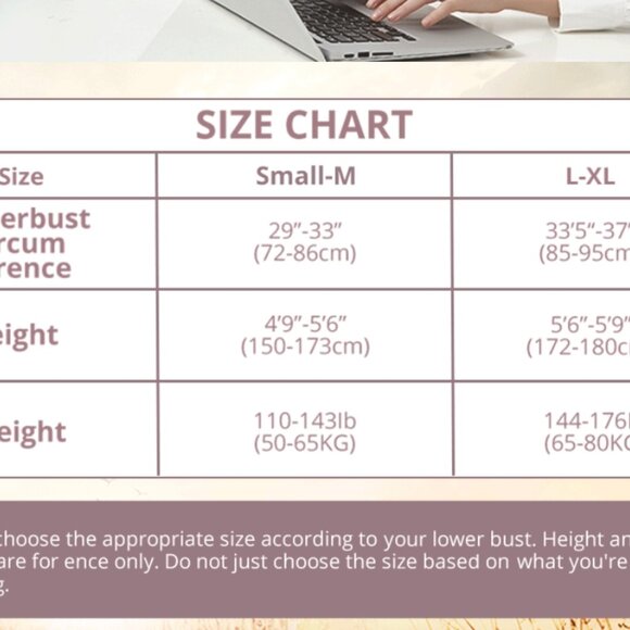 Junemuses Posture Corrector in Beige Size Small - Picture 6 of 6